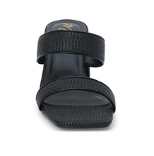 Load image into Gallery viewer, Black Raffia Heel