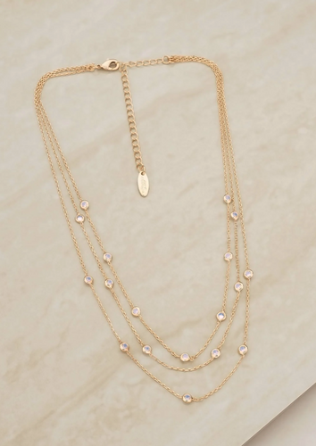 Dotted Diamond Necklace Stack
